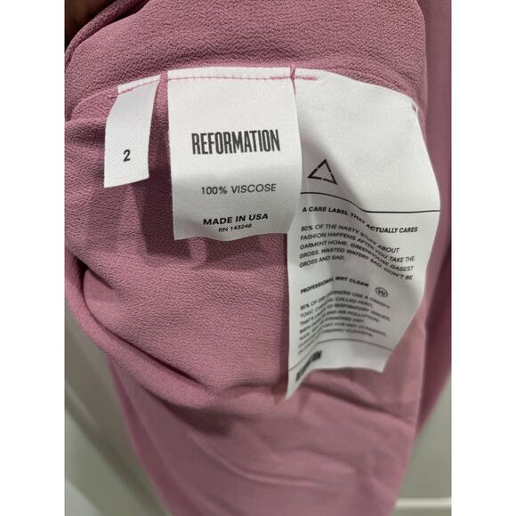 Reformation Lilac Low Back Maxi Formal Dress Sz 2 - Picture 4 of 6